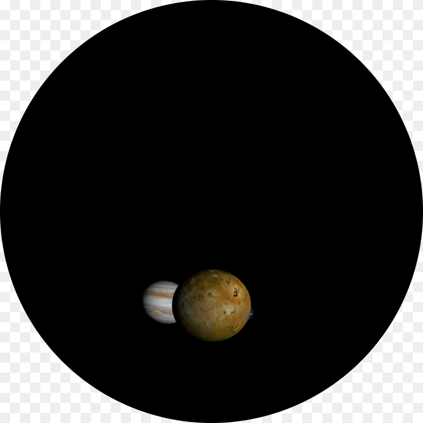 Io Moon Orbiting Around Jupiter Vinyl Record, Astronomy, Outer Space, Planet, Sphere Clipart PNG