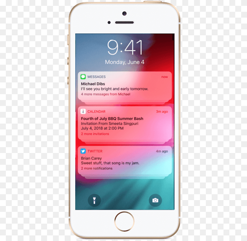 393x819 Ios 12 Push Notifications New Message Push Notification, Electronics, Mobile Phone, Phone, Text Clipart PNG