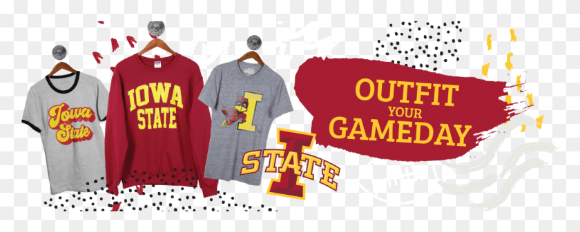 999x356 Iowa State University Shirts Illustration, Clothing, Apparel, T-shirt HD PNG Download