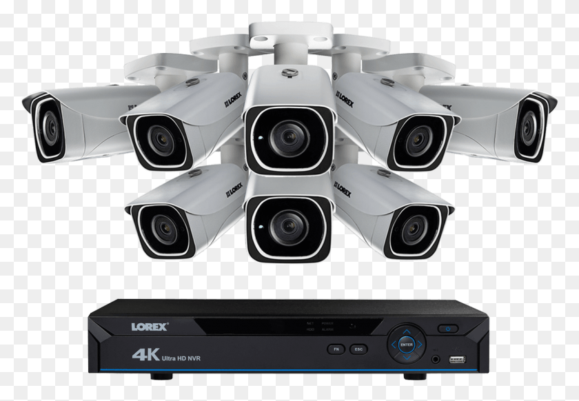 1128x756 Система Ip-Камеры С 8 Камерами Видеонаблюдения Ultra 4K Беззеркальная Камера Со Сменным Объективом, Электроника, Проектор, Видеокамера Hd Png Скачать