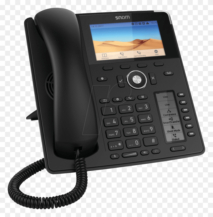 887x906 Ip Desk Phone With Cord Black Snom Snom, Electronics, Computer Keyboard, Computer Hardware HD PNG Download