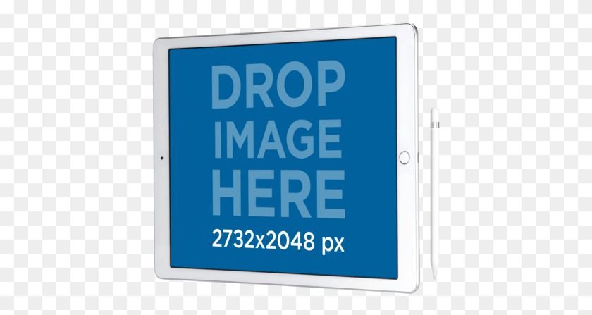 409x387 Ipad Pro Mockup With Apple Pencil In Angled Position Sign, Symbol, Text, Electronics HD PNG Download