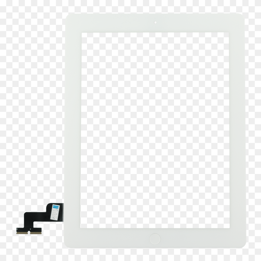 1200x1200 Ipad White Touch Screen Digitizer With Home Button Assembly, White Board, Electronics Clipart PNG