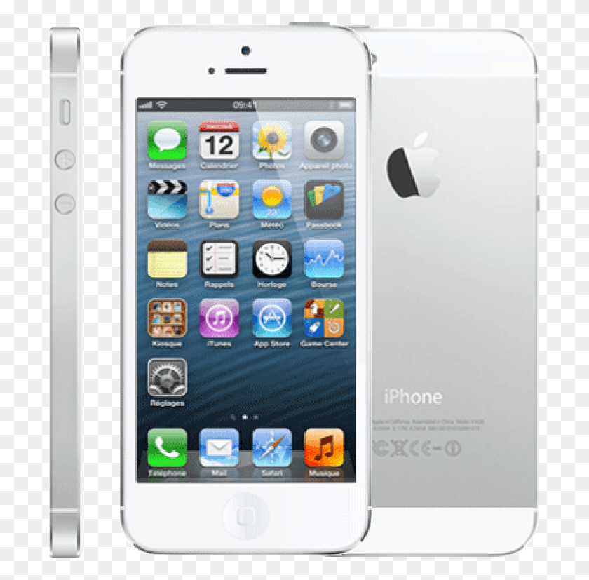 701x767 Iphone 5 16go 3 Large White Iphone, Mobile Phone, Phone, Electronics HD PNG Download