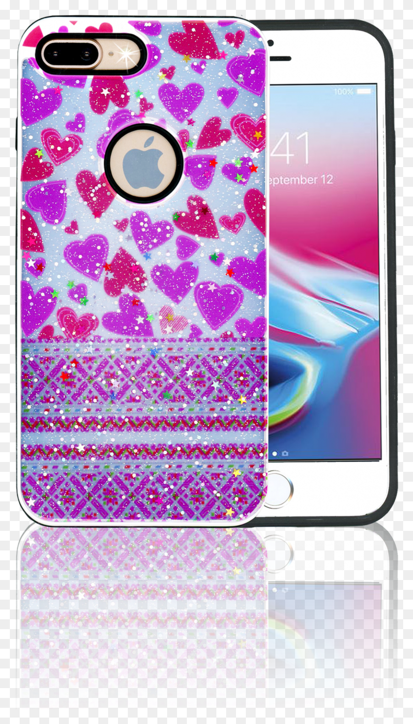 1130x2048 Iphone 7 Plus8 Plus Mm 3d Purple Hearts Mobile Phone, Phone, Electronics, Cell Phone HD PNG Download