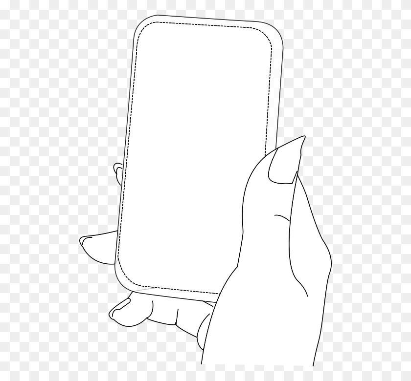 516x720 Iphone Clipart Hand Holding Cell Phone And Hand Clipart, Electronics, Phone, Bag HD PNG Download