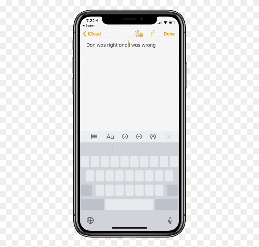 373x743 Iphone Keyboard Turns Into Trackpad Iphone Notepad, Mobile Phone, Phone, Electronics HD PNG Download