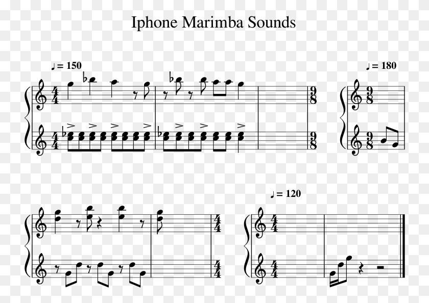 747x534 Iphone Marimba Sounds Sheet Music For Percussion Musescore Sheet Music, Gray, World Of Warcraft HD PNG Download