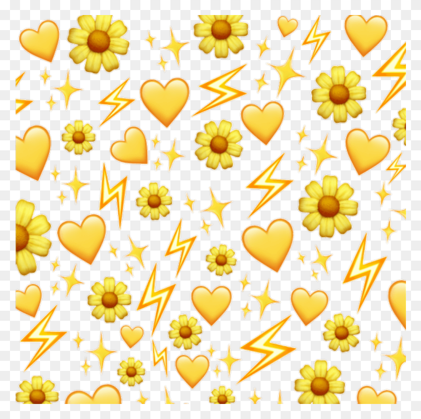 1024x1019 Iphone Sticker Emoji Emoji Heart Background Picsart Photo Studio, Люстра, Лампа, Узор Hd Png Скачать