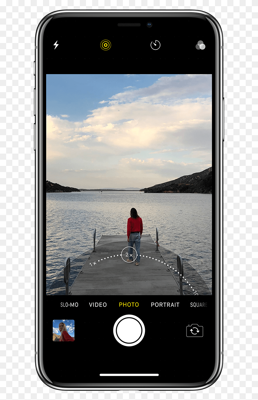 621x1242 Iphone X Широкоугольная Камера, Человек, Вода, Мобильный Телефон Hd Png Скачать