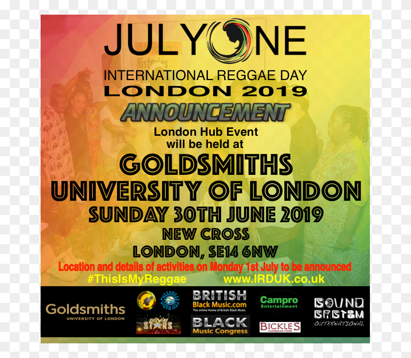 673x673 Ird Uk 2019 Announcement 1 Flyer C International Reggae Day, Poster, Paper, Advertisement HD PNG Download