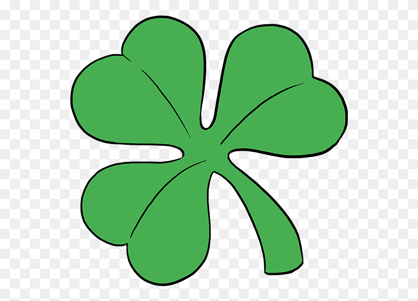 559x545 Ирландия Рисует Клевер Ирландский Легко Рисовать Клевер, Зеленый, Лист, Растение Hd Png Скачать
