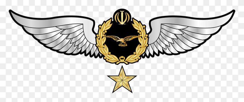 3728x1408 Iri Army Aviation Pilot Wing Pilot Ranks Emblem, Symbol, Chandelier, Lamp HD PNG Download