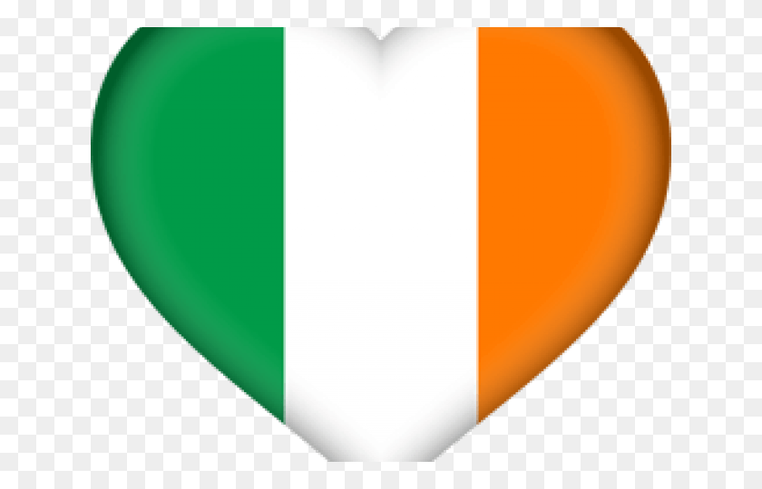640x480 Irish Flag Clipart Ireland Flag Heart, Logo, Symbol, Trademark HD PNG Download