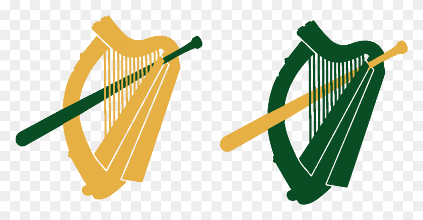 1336x647 Ирландский Логотип, Музыкальный Инструмент, Арфа, Топор Png Скачать