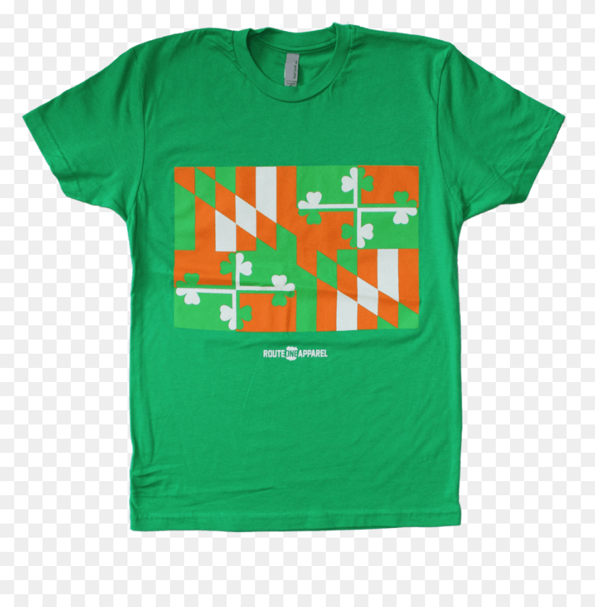 894x915 Irish Maryland Flag Shirt Active Shirt, Clothing, Apparel, T-shirt HD PNG Download