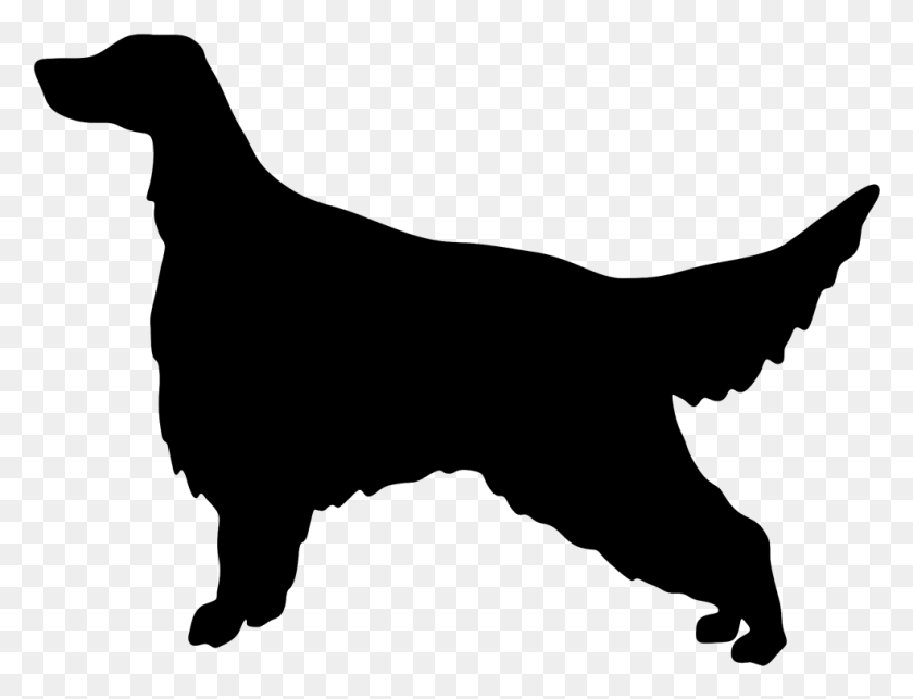 986x737 Irish Setter Silhouette Imprinted On A Peerless Dog Golden Retriever Silhouette, Gray, World Of Warcraft HD PNG Download