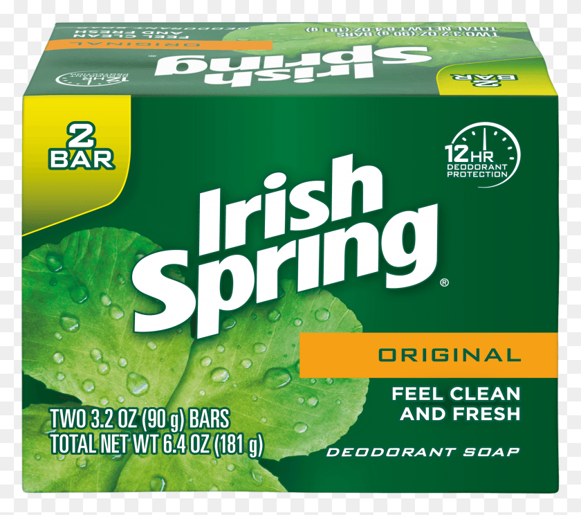 2397x2103 Irish Spring Original Deodorant Bar Soap Irish Spring Body Wash HD PNG Download