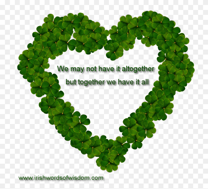 737x702 Ирландские Слова Мудрости Ирландский С Днем ​​Святого Валентина, Зеленый, Растение, Виноград Png Скачать