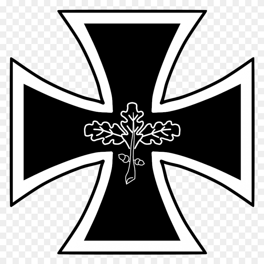 842x842 Iron Cross Oak Leaves Alternate Flag Of Germany, Symbol, Stencil, Emblem HD PNG Download