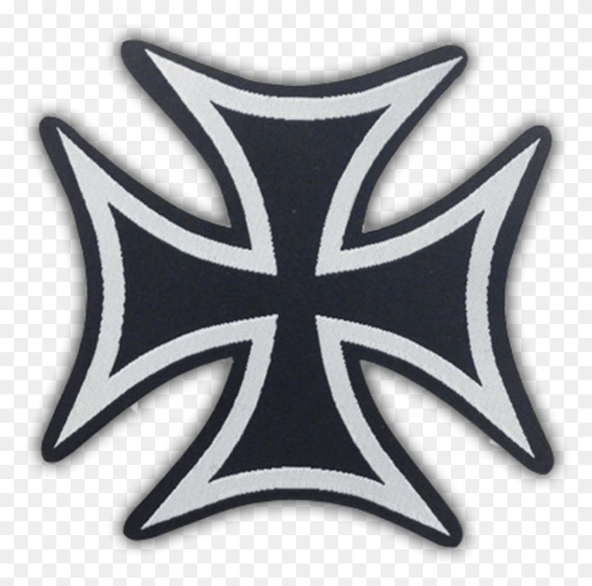 863x855 Iron Cross Patch 3 Motorcycle Tattoo Cross, Symbol, Emblem, Zebra HD PNG Download
