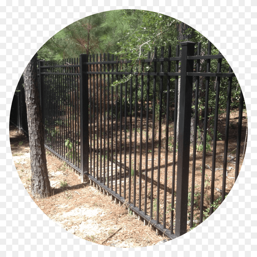 1667x1667 Iron Fence Round 01rlejeune382015 12 10t06 Gate, Brick HD PNG Download