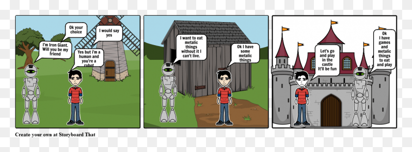 1145x367 Iron Giant By Eshal Cartoon, Shelter, Rural, Building HD PNG Download