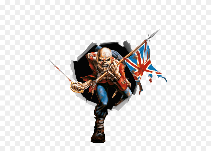 522x541 Iron Maiden Pirate Logo Trooper Iron Maiden Cover, Person, Human, Guitar HD PNG Download