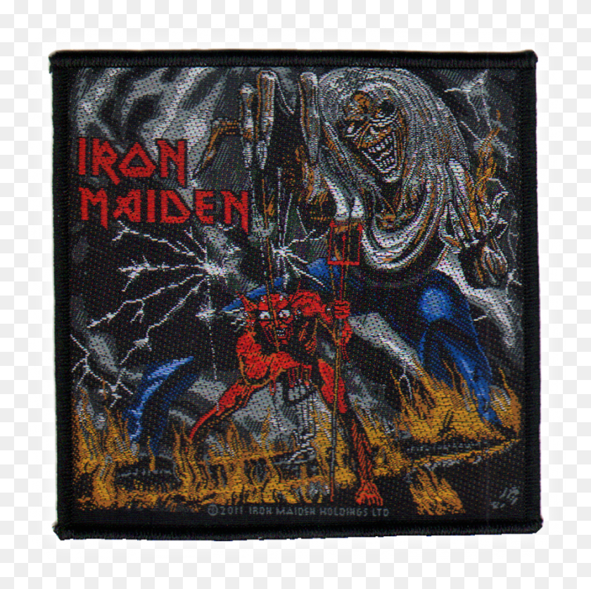 884x881 Iron Maiden Woven Patch The Number Of The Beast Woven Iron Maiden Number Of A Beast, Mat HD PNG Download