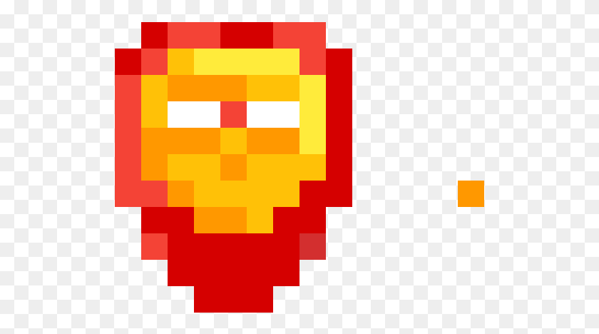 519x408 Iron Man Mask Rapide Pixel Art Facile, Pac Man HD PNG Download