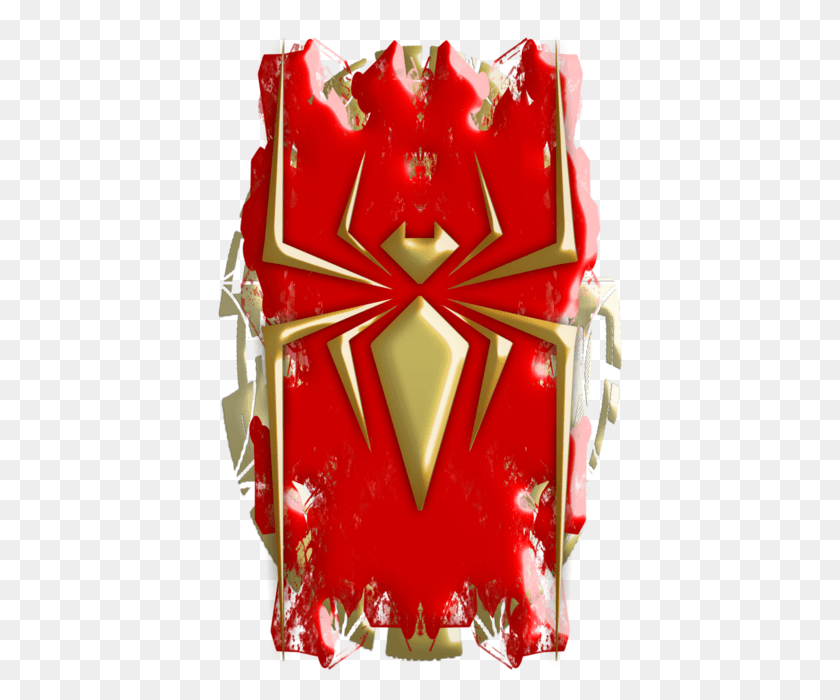 406x640 Iron Spider Man Logo By Suzann Ebert Spider Man39s Powers And Equipment, Symbol, Birthday Cake, Cake HD PNG Download