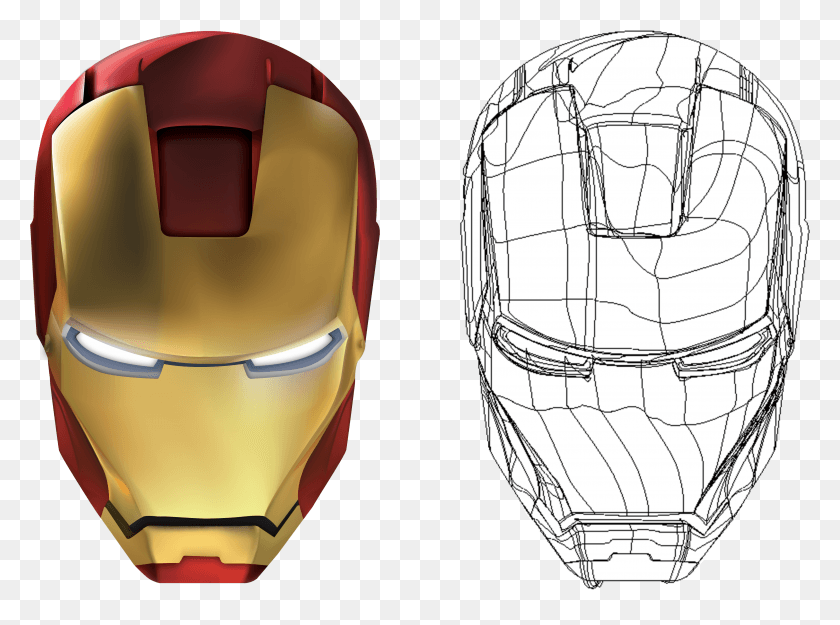 4038x2929 Ironman Created In Adobe Illustrator By Using The Mesh Iron Man Mask Colors, Clothing, Apparel, Soccer Ball HD PNG Download
