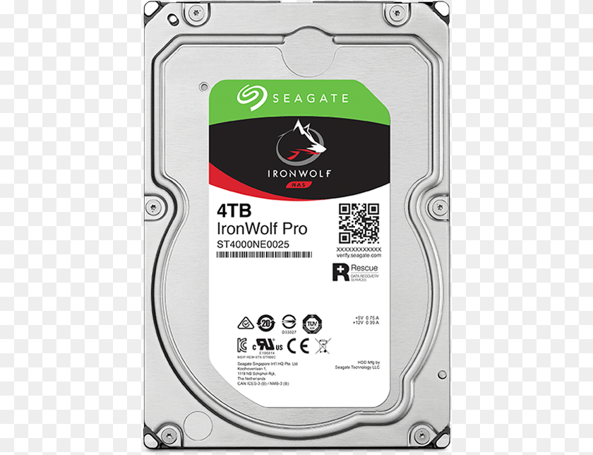 438x644 Ironwolf Pro St4000ne0025 7200 Rpm Sata 6gbs Hdd Seagate Iron Wolf, Computer, Computer Hardware, Electronics, Hardware Sticker PNG