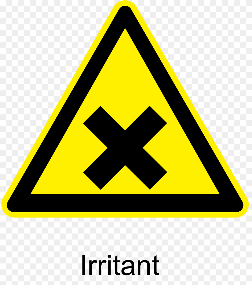 Irritant Warning Sign Clipart, Symbol, Road Sign PNG