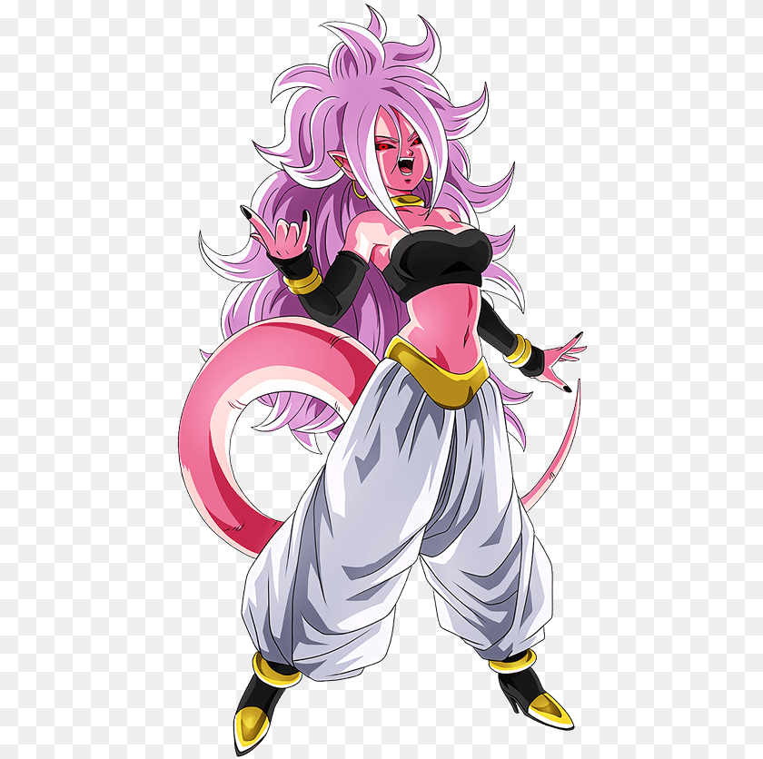 457x836 Is Dragon Ball Android 21, Book, Comics, Publication, Person Clipart PNG