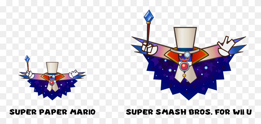 1981x863 Is Ssb4 Hinting At A New Paper Mario On The Wii U Super Paper Mario Bowser And Peach, Symbol, Graphics HD PNG Download