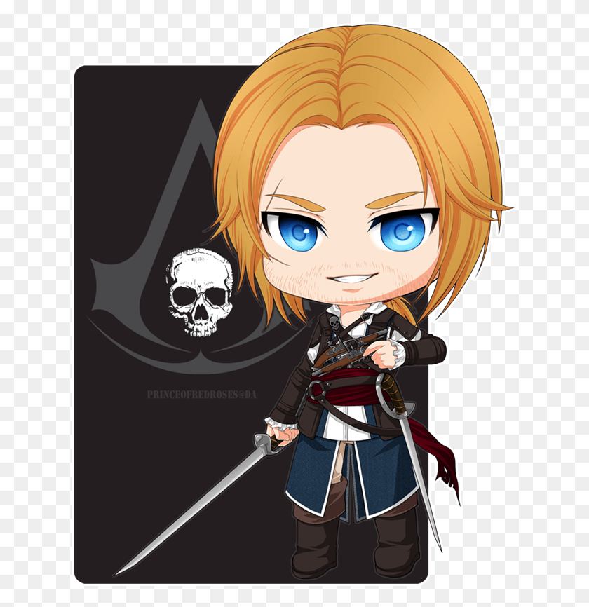 637x806 Is This Your First Heart Assassin39s Creed Edward Chibi, Person, Human, Pirate HD PNG Download