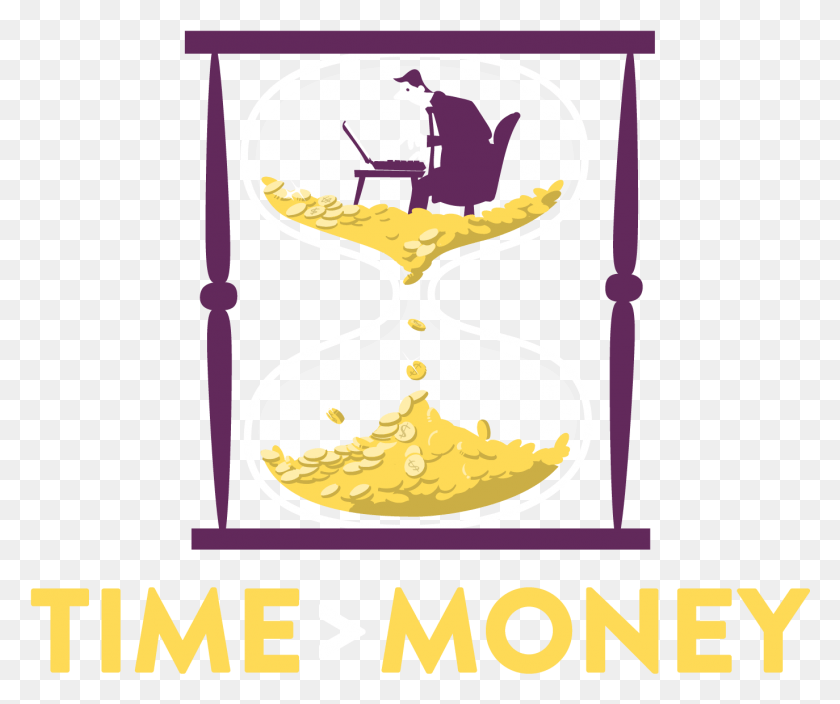 1374x1135 Is Time More Valuable Than Money In A World Streamlined Illustration, Hourglass, Poster, Advertisement HD PNG Download
