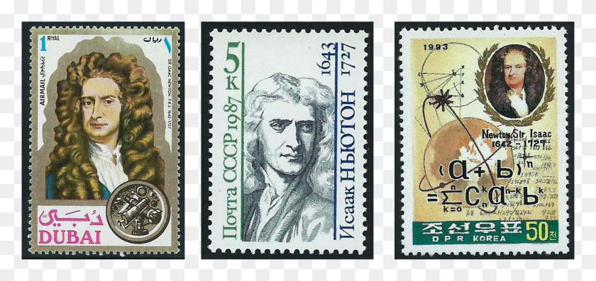 1422x615 Isaac Newton Postage Stamp, Person, Human, Sphere HD PNG Download