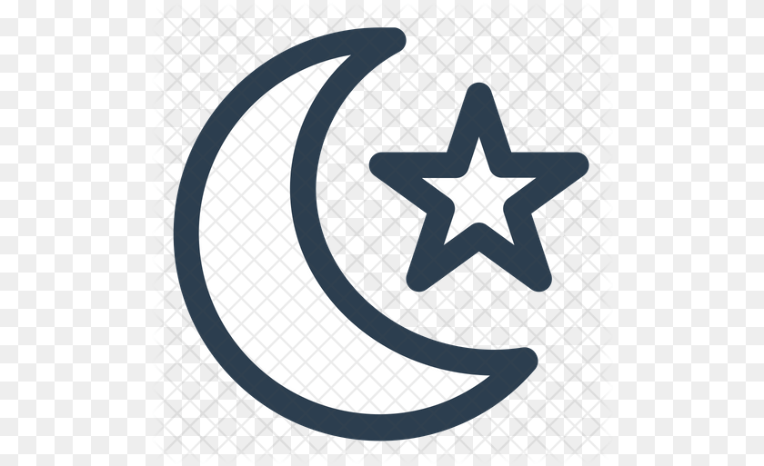 512x513 Islam Icon Moon And Stars Svg Free, Star Symbol, Symbol, Nature, Night Transparent PNG
