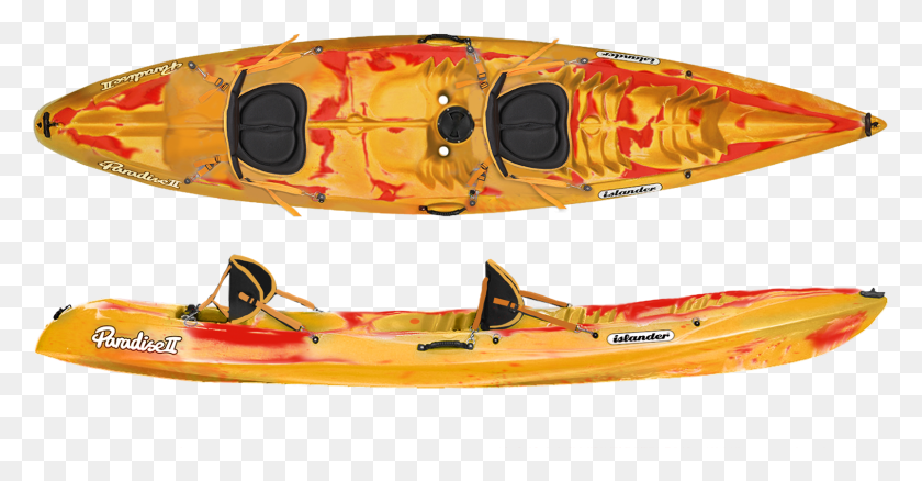 1605x778 Islander Paradise 2 Saffronred Touring Tandem Sit On Top Kayak, Canoe, Rowboat, Boat HD PNG Download