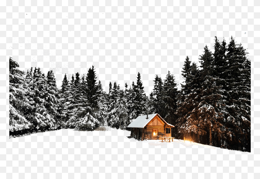 1920x1280 Isolated Cabin In Snow HD PNG Download