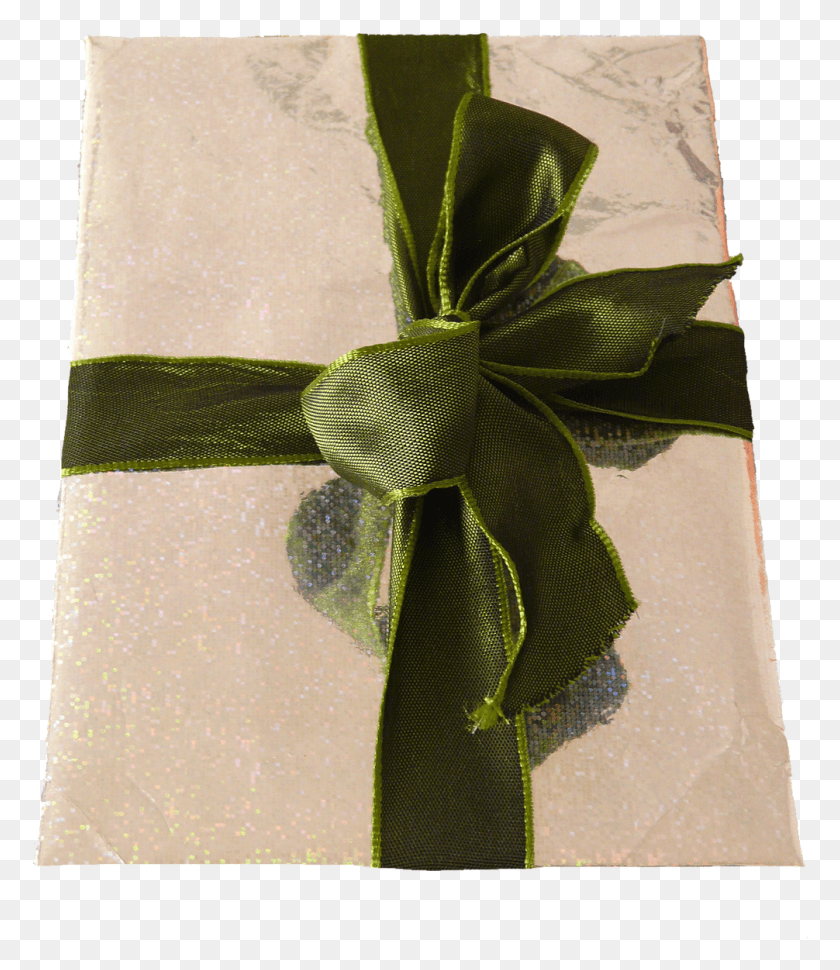 1006x1174 Изолированная Зеленая Оберточная Бумага На День Рождения, Подарок Png Скачать