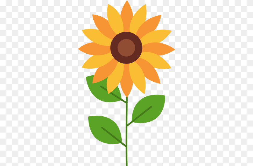 325x551 Isolated Sunflower Icon Flat Design Canva Fresh, Flower, Plant, Daisy Transparent PNG