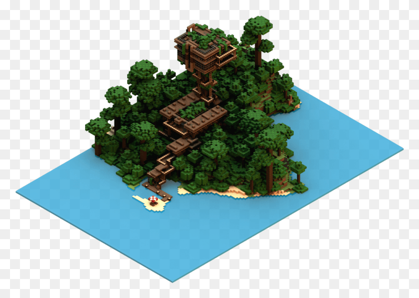 1245x860 Isometric Floating Island Minecraft Pixel Art House, Land, Outdoors, Nature HD PNG Download