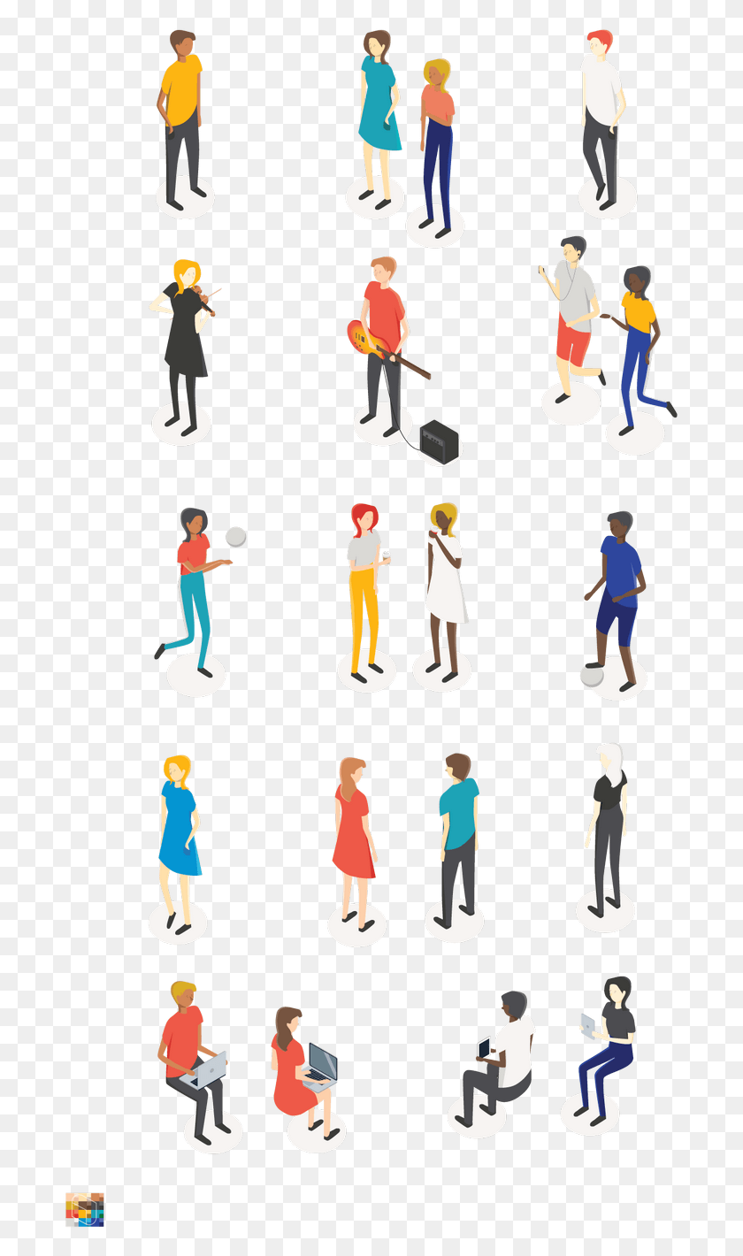 697x1360 Изометрические Люди Векторные Рисунки Пакет Люди Вектор Изометрические Люди, Человек, Человек, Крикет Hd Png Скачать