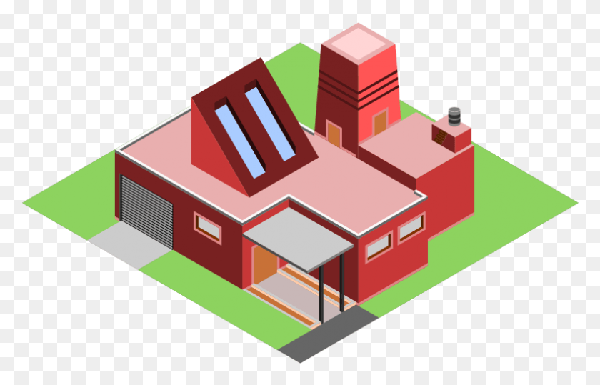 787x484 Isometric Rumah Architecture, Electronics, Urban, Computer HD PNG Download