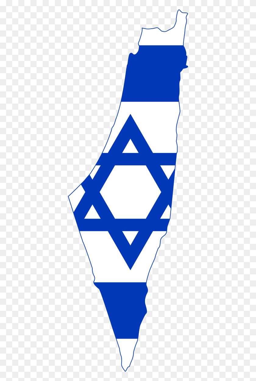 397x1190 Israel Flag Israel Map With Flag, Label, Text, Logo HD PNG Download