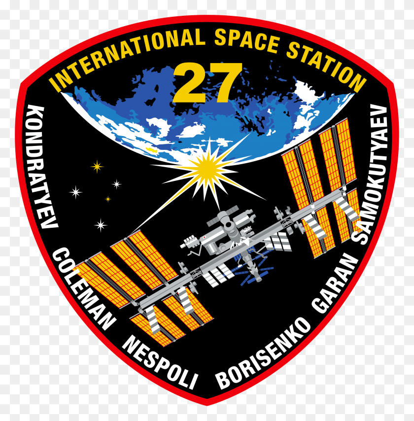 2720x2770 Descargar Png Iss Expedition 27 Patch Iss Mission Logotipo, Etiqueta, Texto, Símbolo Hd Png