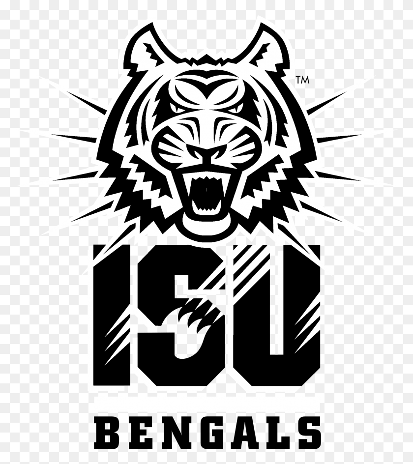 1933x2191 Isu Bengals Logo Black And White Idaho State Bengals Logo, Animal, Mammal, Symbol HD PNG Download